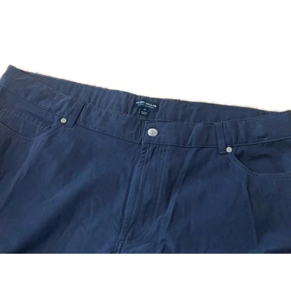 NEW Peter Millar Mens Pants Jeans 40x34 Blue Delvin Twill Five-Pocket Golf Chino - Picture 8 of 16